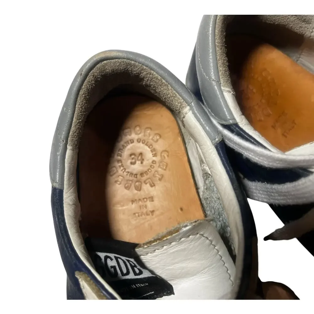 Golden Goose EU Size 34=US Kid 2.5 Wm 4 SuperStar Skateboard Leather Italian